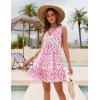 imageBlooming Jelly Womens Swimsuit Coverup Swimwear Bathing Suit Cover Up Floral Lace Boho Beach Dress with PocketsPink