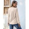 imageBlooming Jelly Womens Tops Dressy Casual Long Sleeve Shirts V Neck Chiffon Blouses Fall Clothes 2024Apricot