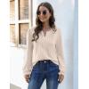 imageBlooming Jelly Womens Tops Dressy Casual Long Sleeve Shirts V Neck Chiffon Blouses Fall Clothes 2024Apricot