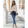 imageBlooming Jelly Womens Tops Dressy Casual Long Sleeve Shirts V Neck Chiffon Blouses Fall Clothes 2024Apricot