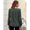 imageBlooming Jelly Womens Tops Dressy Casual Long Sleeve Shirts V Neck Chiffon Blouses Fall Clothes 2024Army Green