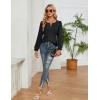 imageBlooming Jelly Womens Tops Dressy Casual Long Sleeve Shirts V Neck Chiffon Blouses Fall Clothes 2024Black