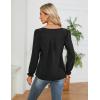imageBlooming Jelly Womens Tops Dressy Casual Long Sleeve Shirts V Neck Chiffon Blouses Fall Clothes 2024Black