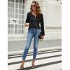 imageBlooming Jelly Womens Tops Dressy Casual Long Sleeve Shirts V Neck Chiffon Blouses Fall Clothes 2024Black