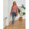 imageBlooming Jelly Womens Tops Dressy Casual Long Sleeve Shirts V Neck Chiffon Blouses Fall Clothes 2024Pink