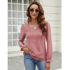 imageBlooming Jelly Womens Tops Dressy Casual Long Sleeve Shirts V Neck Chiffon Blouses Fall Clothes 2024Pink