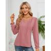 imageBlooming Jelly Womens Tops Dressy Casual Long Sleeve Shirts V Neck Chiffon Blouses Fall Clothes 2024Pink