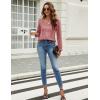 imageBlooming Jelly Womens Tops Dressy Casual Long Sleeve Shirts V Neck Chiffon Blouses Fall Clothes 2024Pink