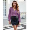 imageBlooming Jelly Womens Tops Dressy Casual Long Sleeve Shirts V Neck Chiffon Blouses Fall Clothes 2024Purple