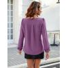 imageBlooming Jelly Womens Tops Dressy Casual Long Sleeve Shirts V Neck Chiffon Blouses Fall Clothes 2024Purple