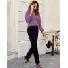 imageBlooming Jelly Womens Tops Dressy Casual Long Sleeve Shirts V Neck Chiffon Blouses Fall Clothes 2024Purple
