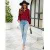 imageBlooming Jelly Womens Tops Dressy Casual Long Sleeve Shirts V Neck Chiffon Blouses Fall Clothes 2024Red