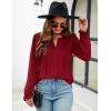 imageBlooming Jelly Womens Tops Dressy Casual Long Sleeve Shirts V Neck Chiffon Blouses Fall Clothes 2024Red