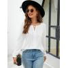 imageBlooming Jelly Womens Tops Dressy Casual Long Sleeve Shirts V Neck Chiffon Blouses Fall Clothes 2024White