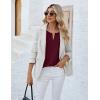 imageBlooming Jelly Womens Tops Dressy Casual Long Sleeve Shirts V Neck Chiffon Blouses Fall Clothes 2024Wine Red
