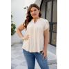 imageBlooming Jelly Womens Tunic Tops Summer Dressy Casual Blouses Business Outfits Plus Size Cap Sleeve Pleated ShirtsApricot