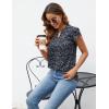 imageBlooming Jelly Womens Tunic Tops Summer Dressy Casual Blouses Business Outfits Plus Size Cap Sleeve Pleated ShirtsBlack  Daisy Floral