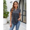 imageBlooming Jelly Womens Tunic Tops Summer Dressy Casual Blouses Business Outfits Plus Size Cap Sleeve Pleated ShirtsBlack  Daisy Floral