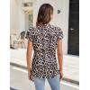 imageBlooming Jelly Womens Tunic Tops Summer Dressy Casual Blouses Business Outfits Plus Size Cap Sleeve Pleated ShirtsBlack Leopard