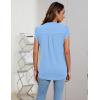 imageBlooming Jelly Womens Tunic Tops Summer Dressy Casual Blouses Business Outfits Plus Size Cap Sleeve Pleated ShirtsLight Blue