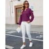 imageBlooming Jelly Womens Tunic Tops Summer Dressy Casual Blouses Business Outfits Plus Size Cap Sleeve Pleated ShirtsLong Sleeve Fuchsia