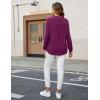 imageBlooming Jelly Womens Tunic Tops Summer Dressy Casual Blouses Business Outfits Plus Size Cap Sleeve Pleated ShirtsLong Sleeve Fuchsia