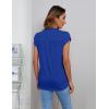 imageBlooming Jelly Womens Tunic Tops Summer Dressy Casual Blouses Business Outfits Plus Size Cap Sleeve Pleated ShirtsRoyal Blue