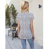 imageBlooming Jelly Womens Tunic Tops Summer Dressy Casual Blouses Business Outfits Plus Size Cap Sleeve Pleated ShirtsWhite Leopard
