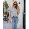 imageBlooming Jelly Womens Tunic Tops Summer Dressy Casual Blouses Business Outfits Plus Size Cap Sleeve Pleated ShirtsWhite Leopard