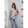 imageBlooming Jelly Womens Tunic Tops Summer Dressy Casual Blouses Business Outfits Plus Size Cap Sleeve Pleated ShirtsWhite and Black Floral Print