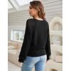 imageBlooming Jelly Womens V Neck Sweaters Dressy Casual Long Sleeve Tops Trendy Fall Clothes PulloverBlack