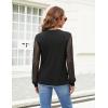 imageBlooming Jelly Womens Waffle Knit Tops Dressy Business Casual Blouses Lace Long Sleeve Work Shirts Fall ClothesBlack