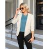 imageBlooming Jelly Womens Waffle Knit Tops Dressy Business Casual Blouses Lace Long Sleeve Work Shirts Fall ClothesBlue