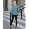 imageBlooming Jelly Womens Waffle Knit Tops Dressy Business Casual Blouses Lace Long Sleeve Work Shirts Fall ClothesBlue