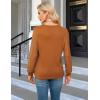 imageBlooming Jelly Womens Waffle Knit Tops Dressy Business Casual Blouses Lace Long Sleeve Work Shirts Fall ClothesCaramel