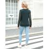 imageBlooming Jelly Womens Waffle Knit Tops Dressy Business Casual Blouses Lace Long Sleeve Work Shirts Fall ClothesDark Green