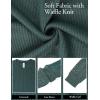 imageBlooming Jelly Womens Waffle Knit Tops Dressy Business Casual Blouses Lace Long Sleeve Work Shirts Fall ClothesDark Green