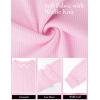 imageBlooming Jelly Womens Waffle Knit Tops Dressy Business Casual Blouses Lace Long Sleeve Work Shirts Fall ClothesLight Pink