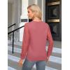 imageBlooming Jelly Womens Waffle Knit Tops Dressy Business Casual Blouses Lace Long Sleeve Work Shirts Fall ClothesPink