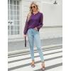 imageBlooming Jelly Womens Waffle Knit Tops Dressy Business Casual Blouses Lace Long Sleeve Work Shirts Fall ClothesPurple
