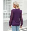 imageBlooming Jelly Womens Waffle Knit Tops Dressy Business Casual Blouses Lace Long Sleeve Work Shirts Fall ClothesPurple