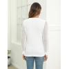 imageBlooming Jelly Womens Waffle Knit Tops Dressy Business Casual Blouses Lace Long Sleeve Work Shirts Fall ClothesWhite
