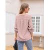 imageBlooming Jelly Womens White Chiffon Blouses Short Sleeve V Neck Shirts Summer Casual Polka Dot TopsPinkfall