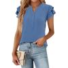Ruffle Sleeve Haze Blue