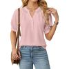 imageBlooming Jelly Womens Dressy Tops Business Casual Blouses Summer Button Down Work Shirts 2025Pink