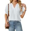 imageBlooming Jelly Womens Dressy Tops Business Casual Blouses Summer Button Down Work Shirts 2025White