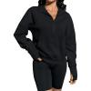 imageBlooming Jelly Womens Oversized Quarter Zip Cute Sweatshirt Lapel Cozy Fleece Trendy Thumb Hole PulloverBlack 05