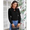imageBlooming Jelly Womens Business Casual Tops Elegant Tie Neck Long Sleeve Dressy Fall Blouses 2024 Ladies Trendy Work ShirtsBlack