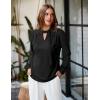 imageBlooming Jelly Womens Business Casual Tops Elegant Tie Neck Long Sleeve Dressy Fall Blouses 2024 Ladies Trendy Work ShirtsBlack