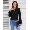 imageBlooming Jelly Womens Business Casual Tops Elegant Tie Neck Long Sleeve Dressy Fall Blouses 2024 Ladies Trendy Work ShirtsBlack